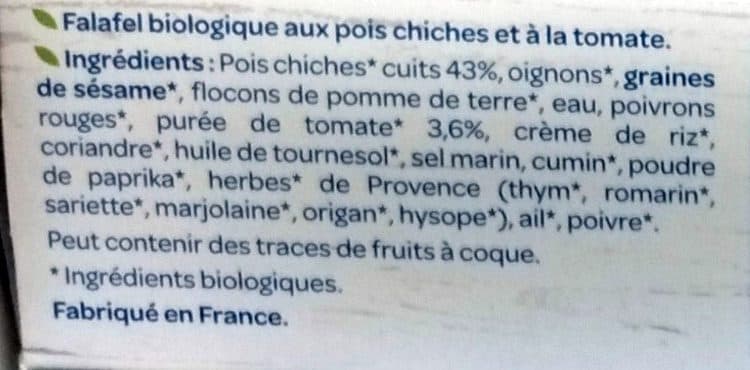 Bjorg Falafels Coeur Tomate packshot