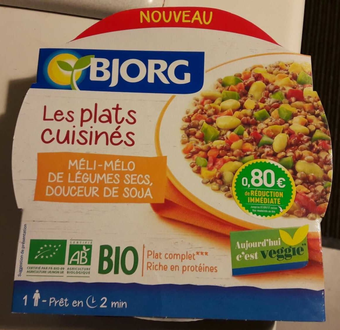 Bjorg Méli-Mélo de Légumes Secs, Douceur de Soja packshot