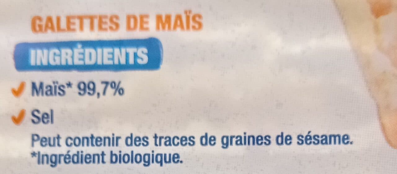 BJORG GALETTES EXTRA-FINES MAΪS packshot