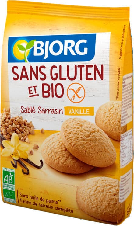 Bjorg Sablé sarrasin vanille bio et sans gluten packshot