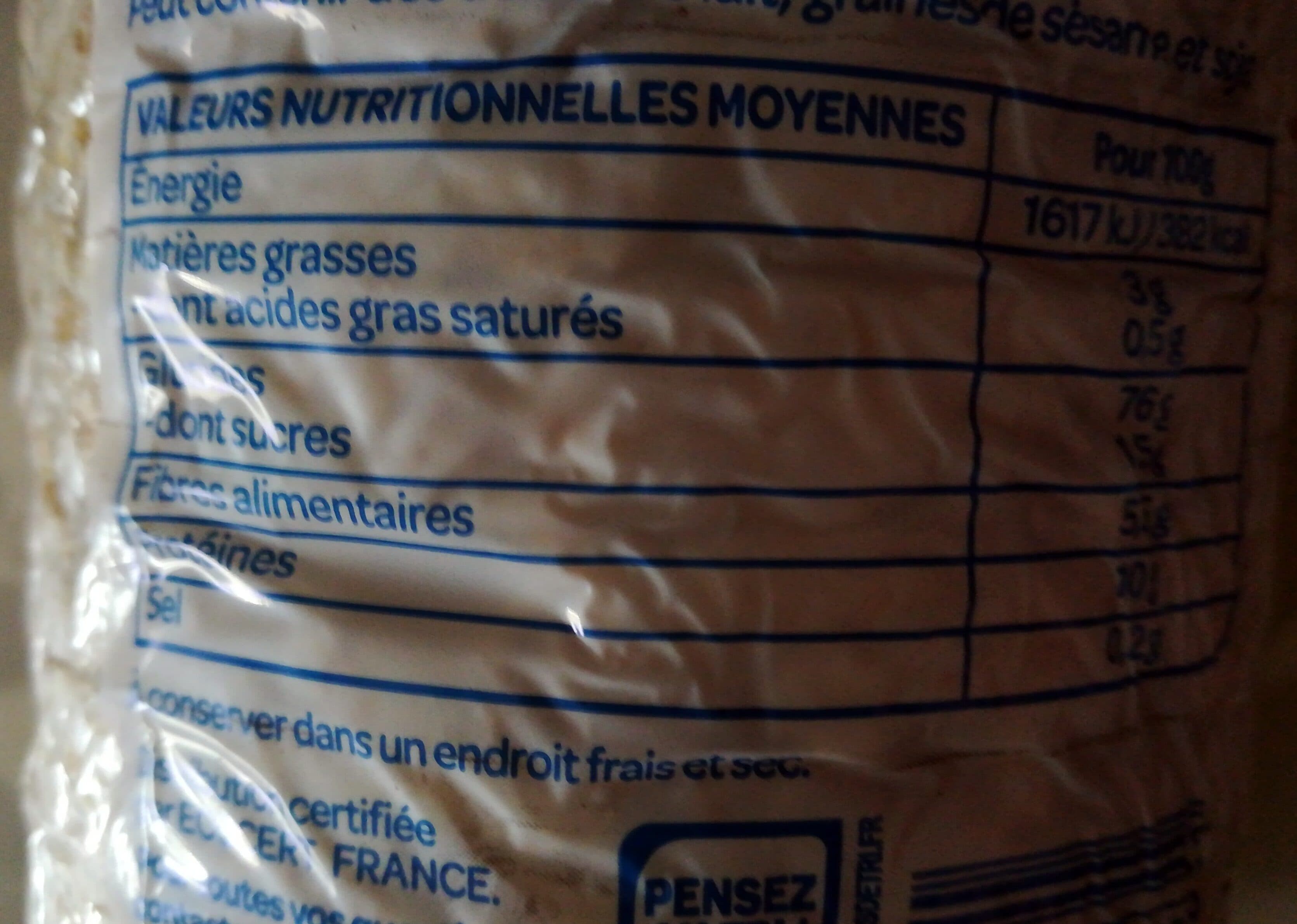 Bjorg Galettes 4 céréales packshot