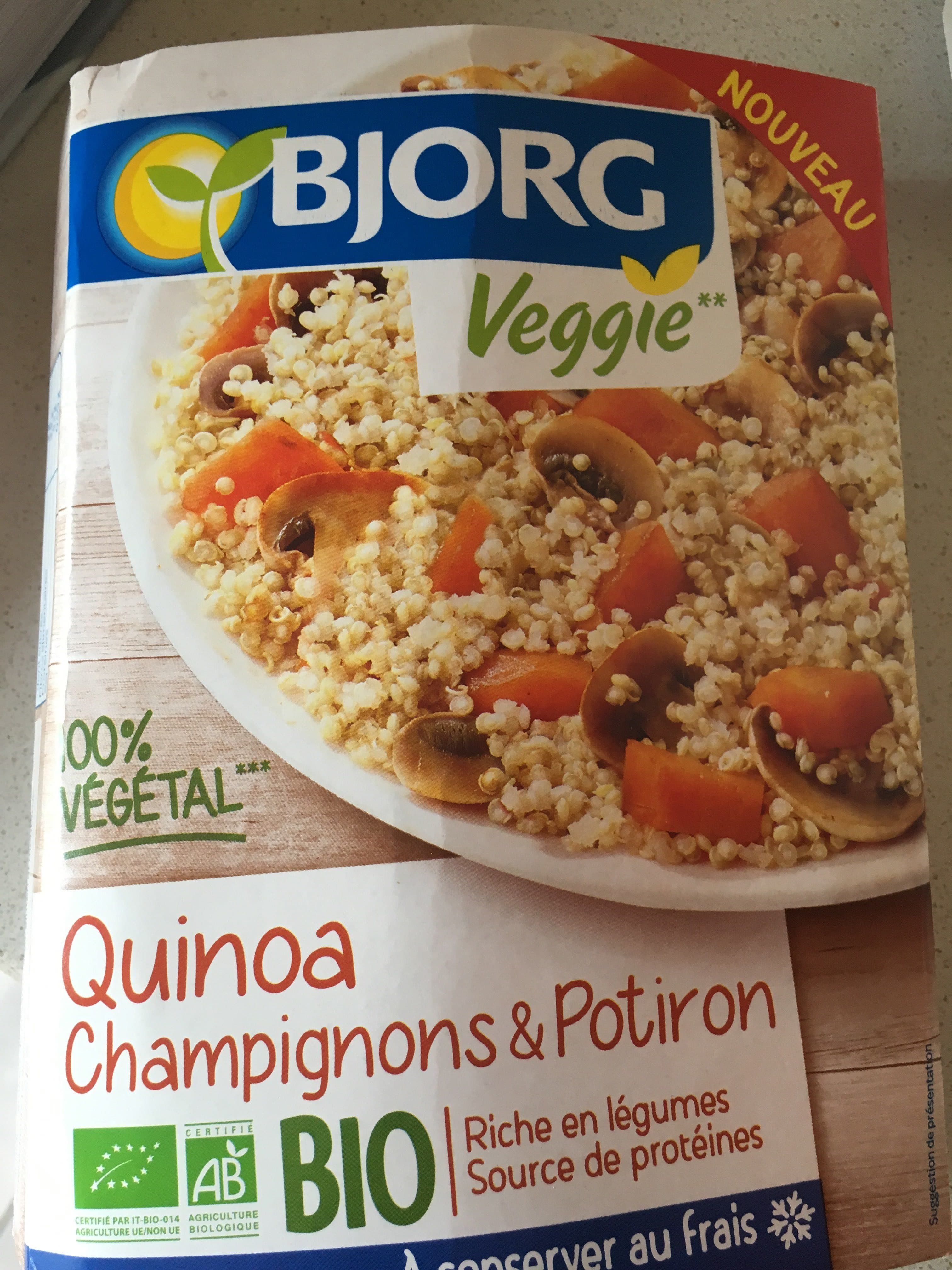 Bjorg Quinoa champignons potiron packshot