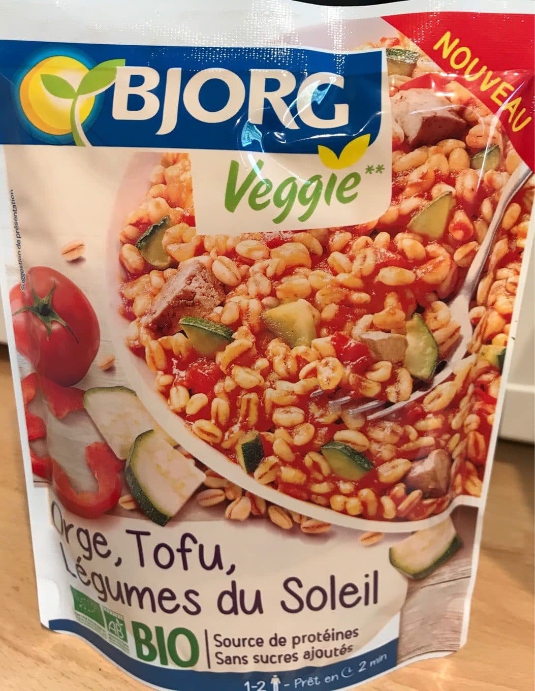 Bjorg Veggie Orge, Tofu, Légumes du soleil bio packshot
