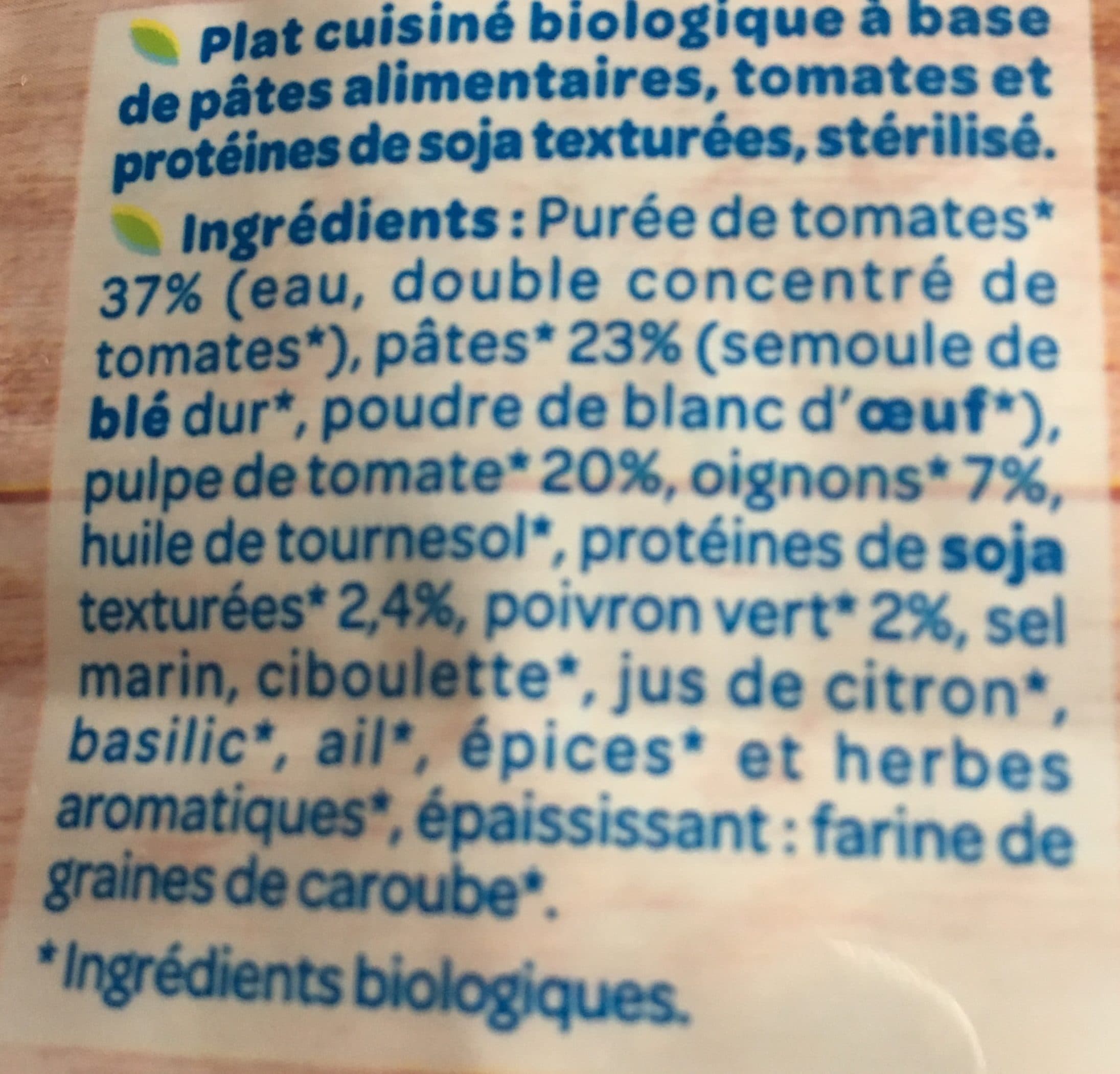 Bjorg Torsettes Tomates à l'Italienne packshot