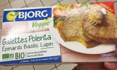 Bjorg Galettes polenta epinards basilic lupin packshot