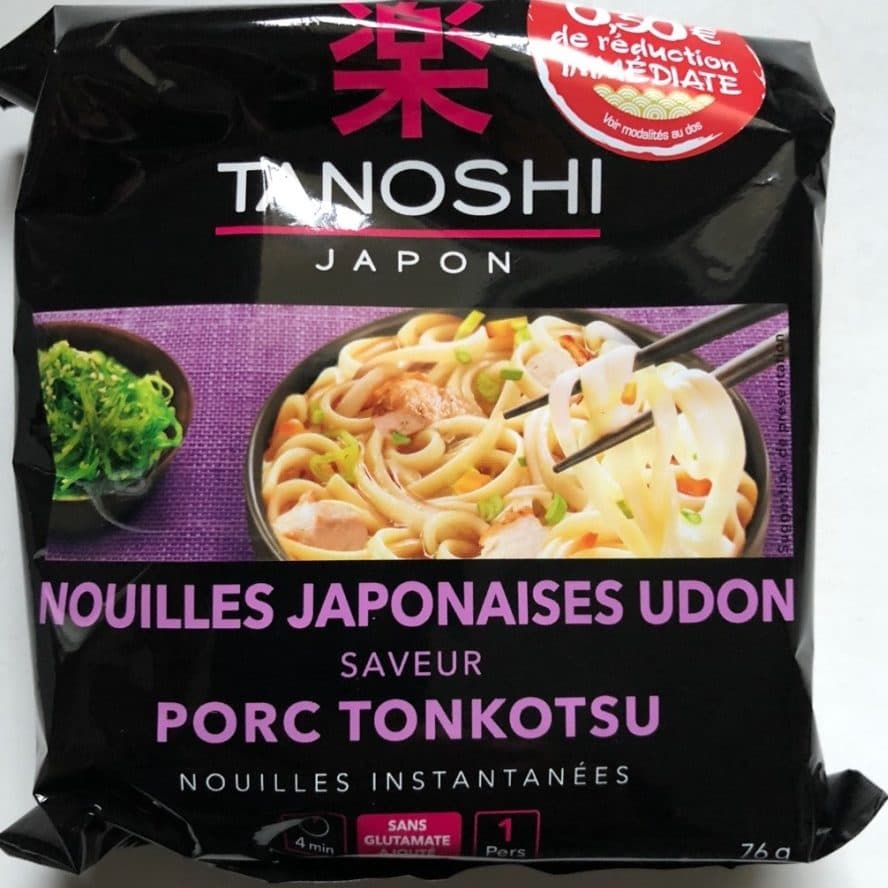 Tanoshi Nouilles Japonaises Udon saveur Porc Tonkotsu packshot