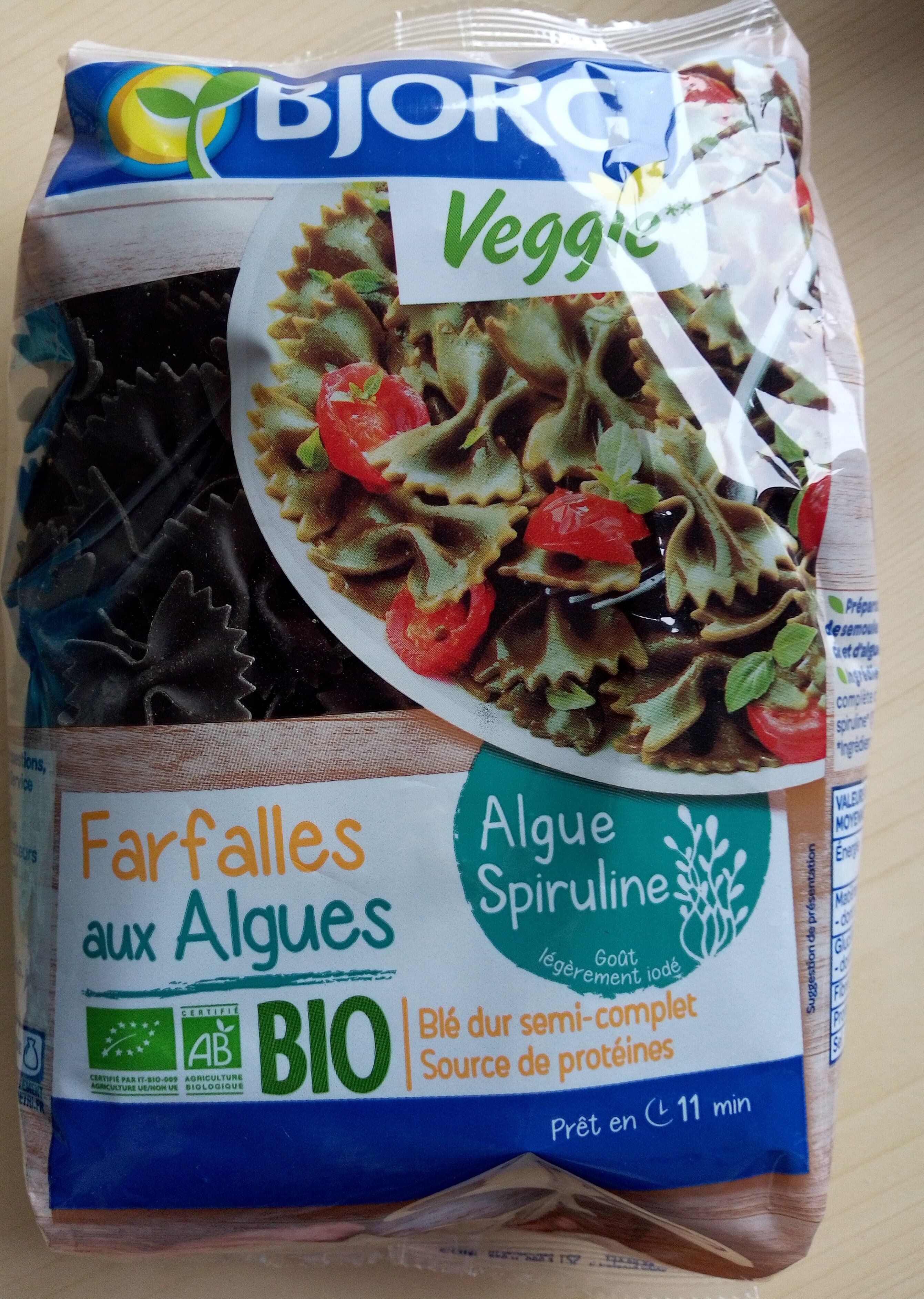 Bjorg Farfalles aux Algues Spiruline packshot