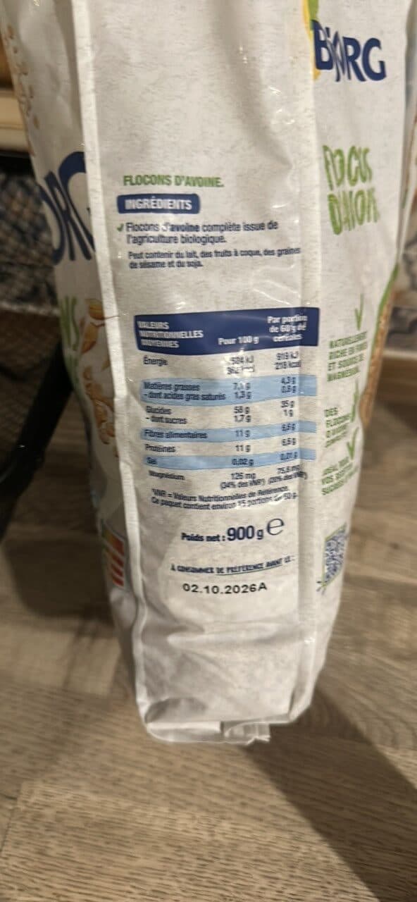 Bjorg Flocons d'avoine packshot
