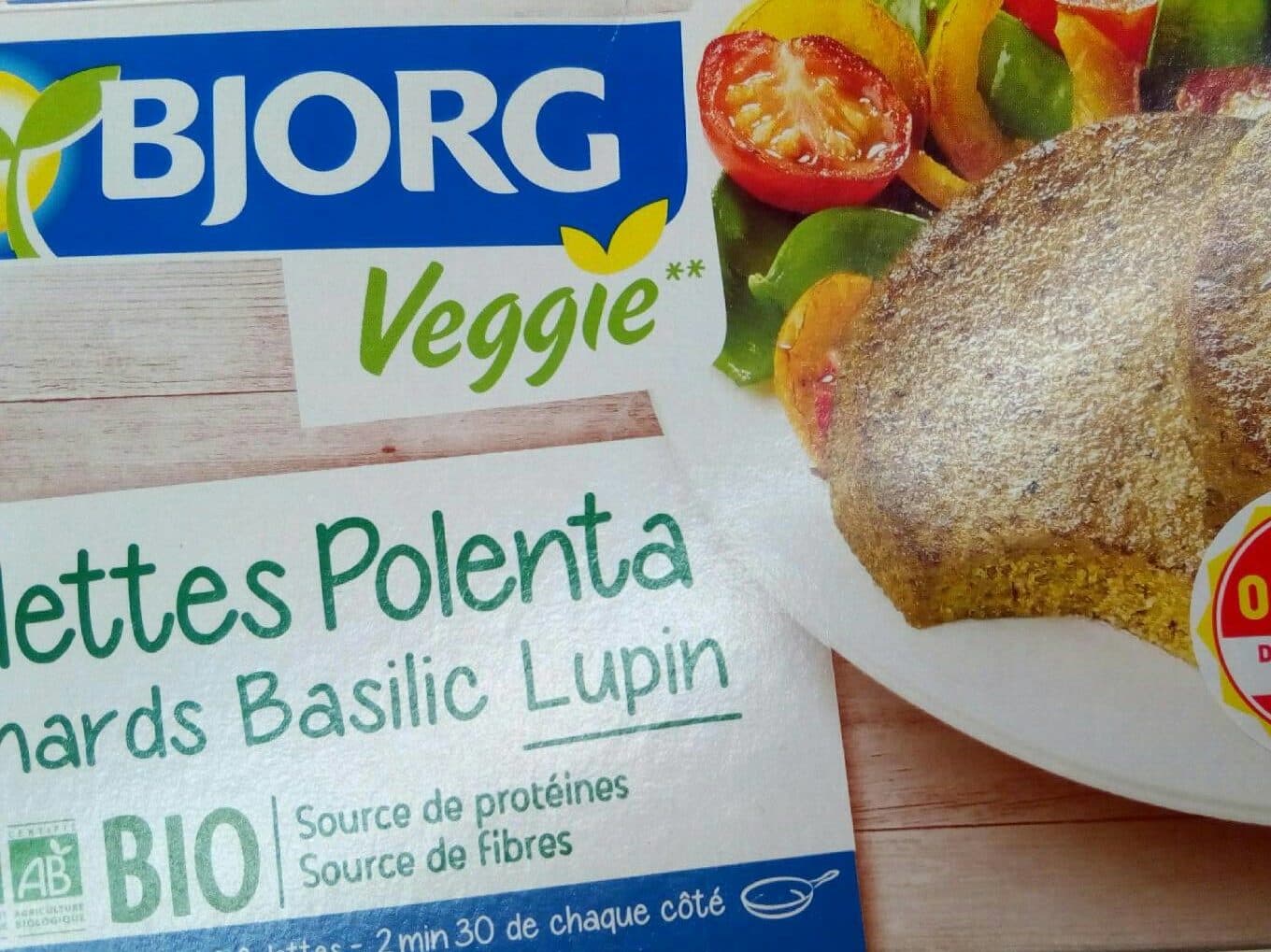 Bjorg Galettes polenta epinards basilic lupin packshot