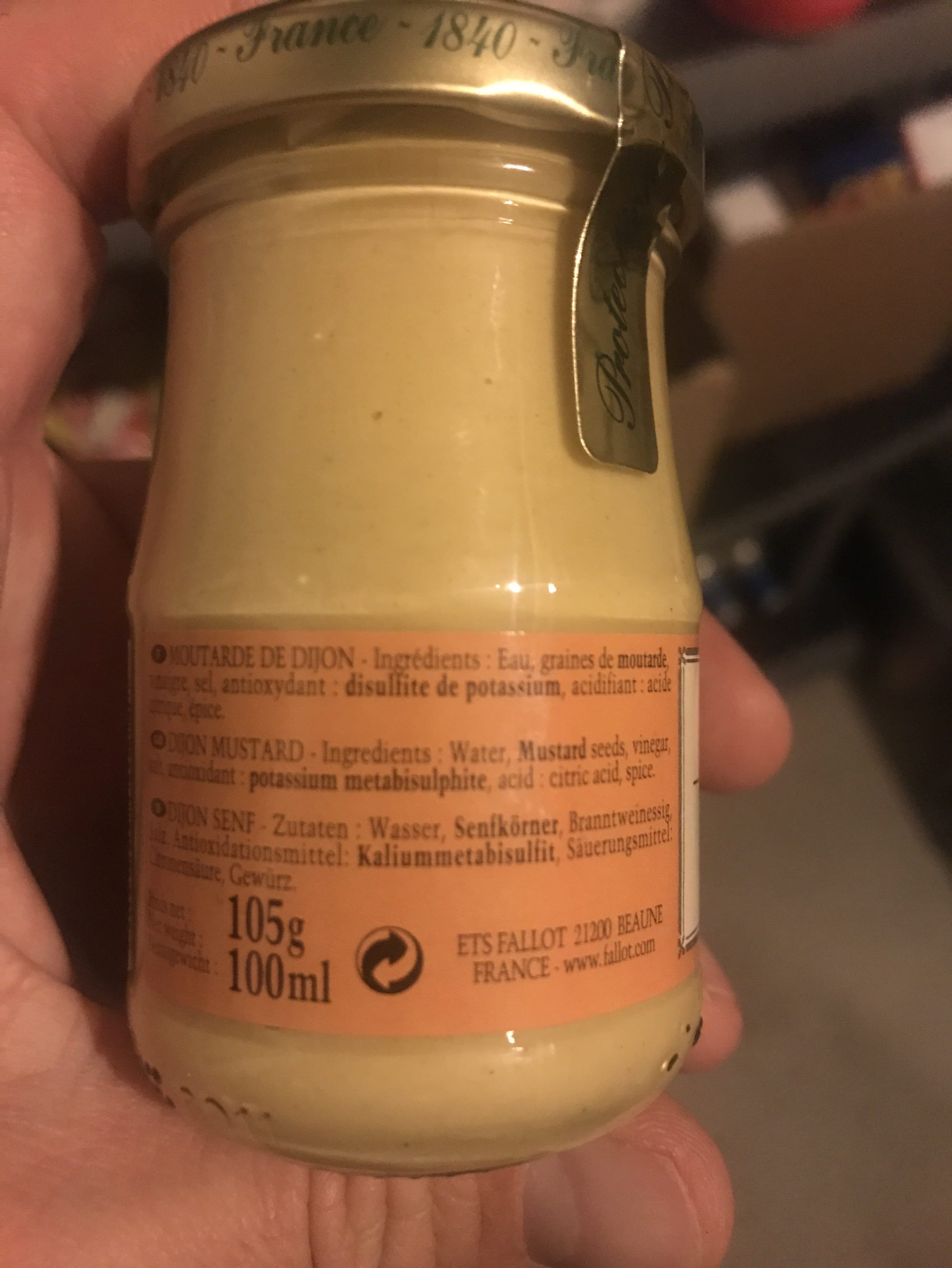 Edmond fallot Moutarde De Dijon, Klassisch Scharf packshot