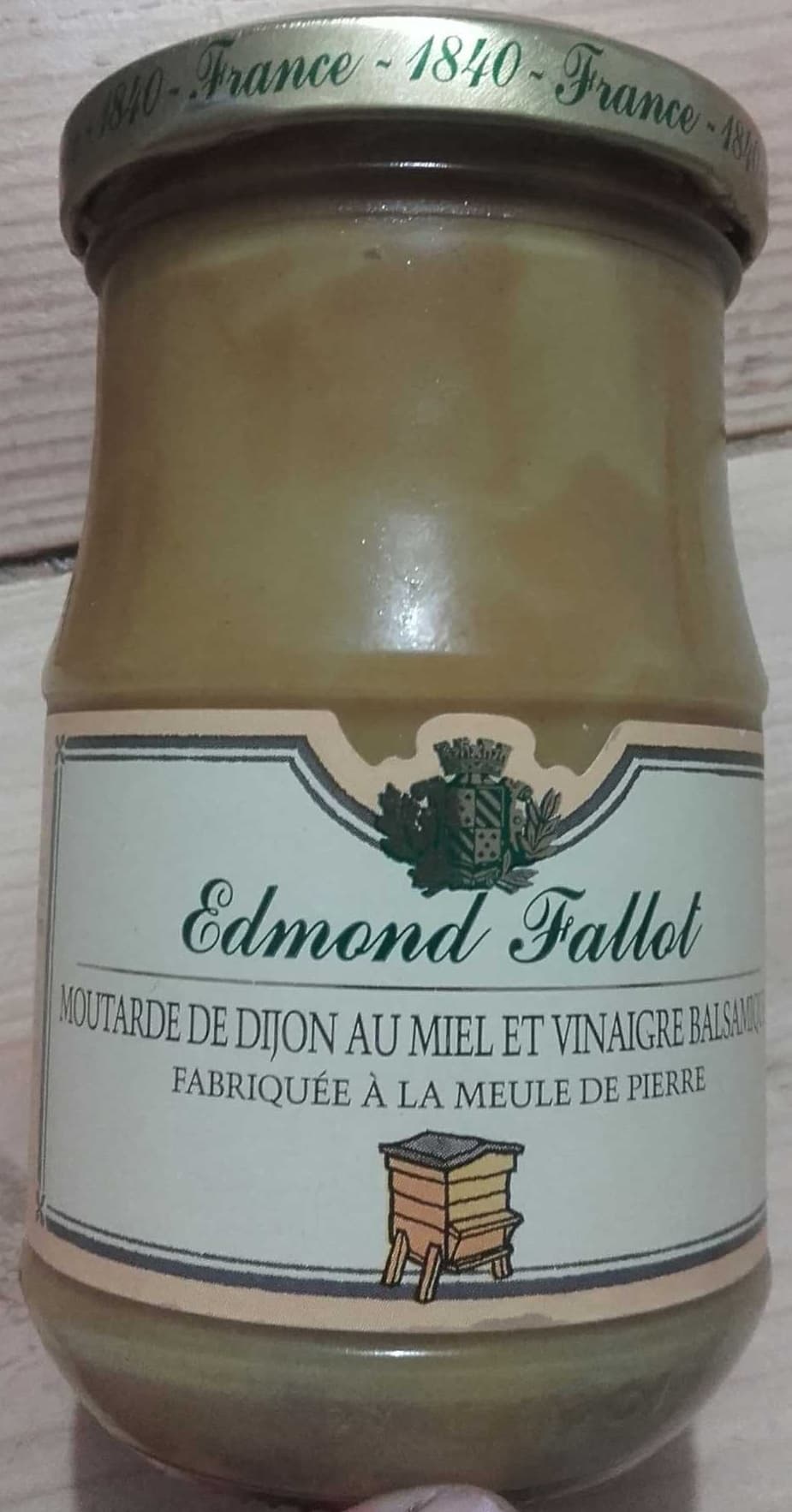 Edmond Fallot Moutarde de Dijon au miel et vinaigre balsamique packshot