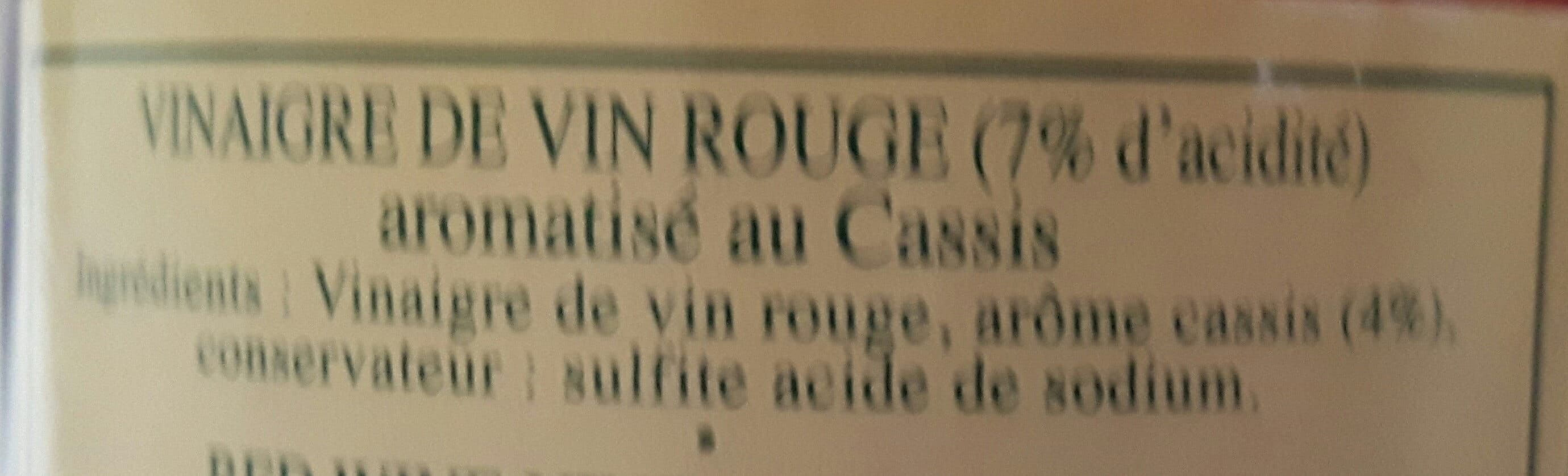 Edmond Fallot Vinaigre de vin rouge aromatisé au cassis packshot