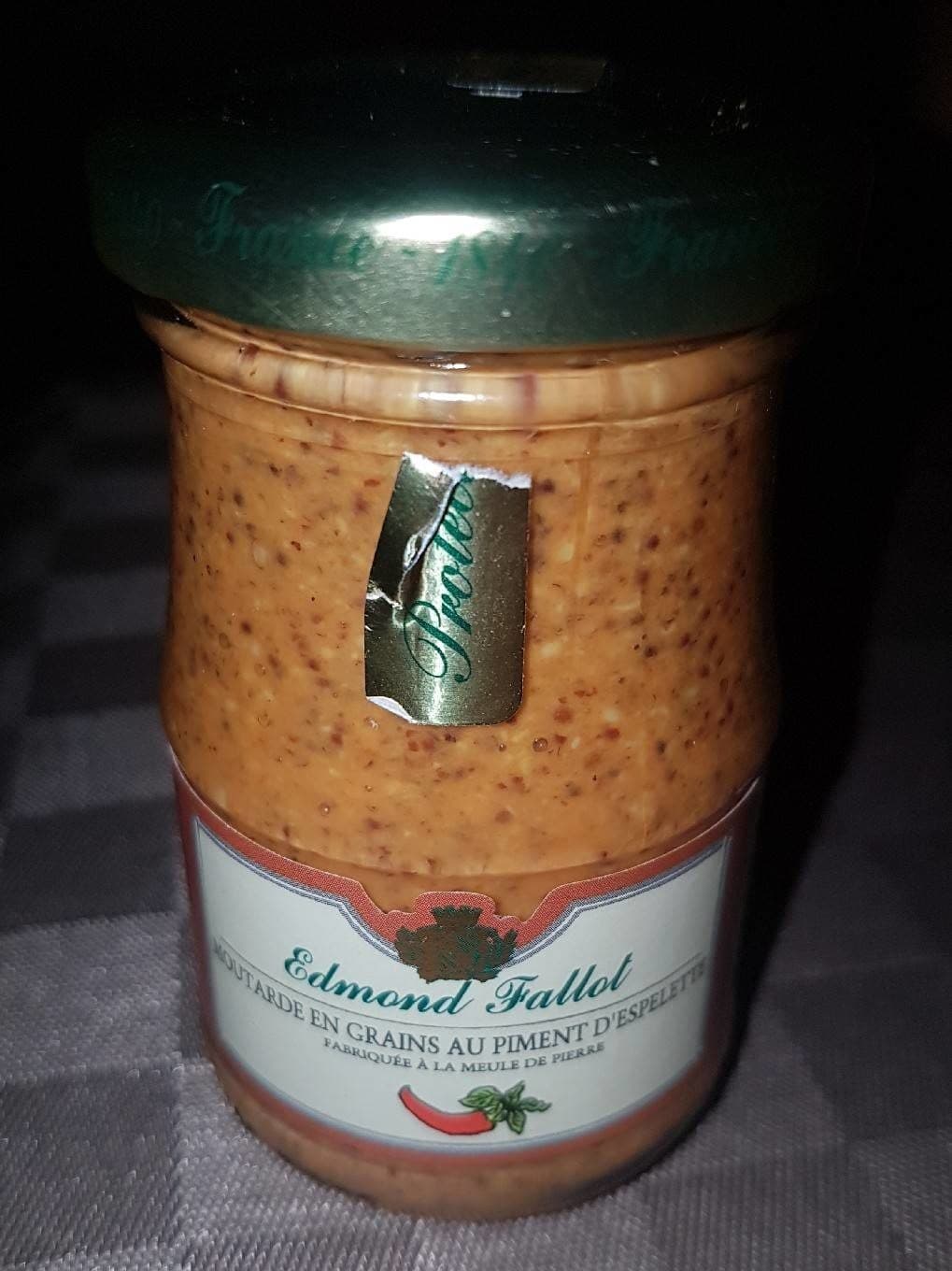 Edmond Fallot Moutarde en grains au piment d'Espelette packshot