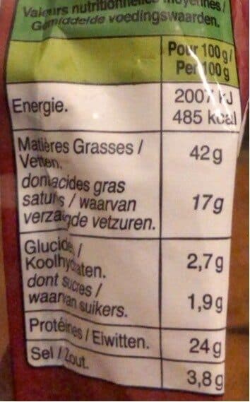 Open Food Facts 250G Baton De Berger Noix Justin Bridou packshot