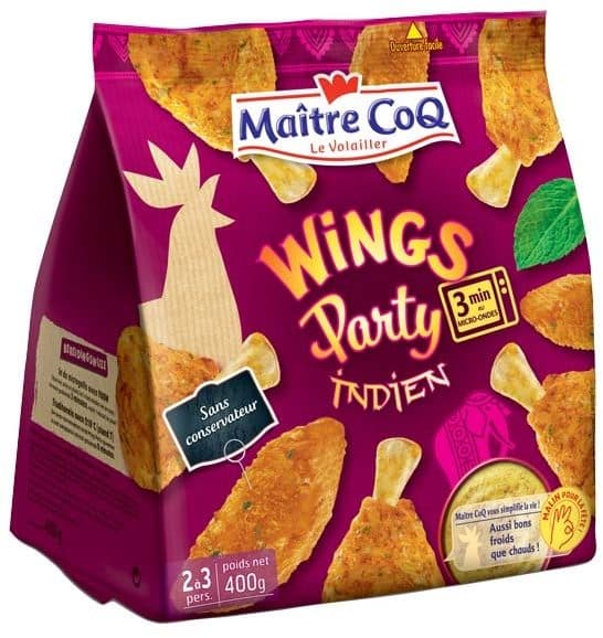 Maître CoQ Wings party indien packshot