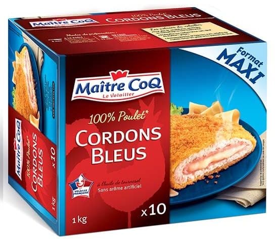 Maître CoQ Cordons bleus 100% poulet x10 packshot