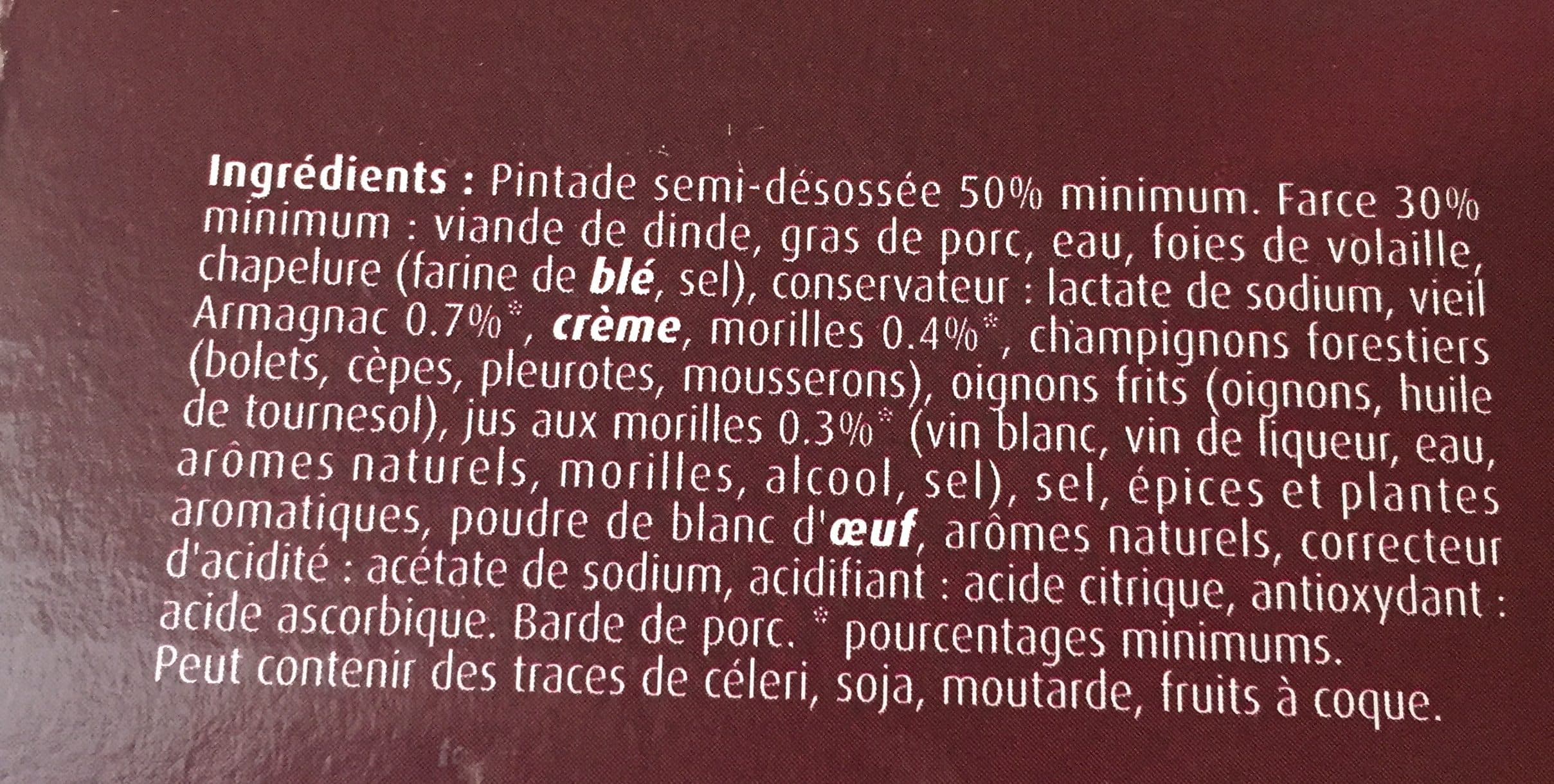 Maître CoQ Pintade semi-désossée farci au vieil armagnac et morilles packshot