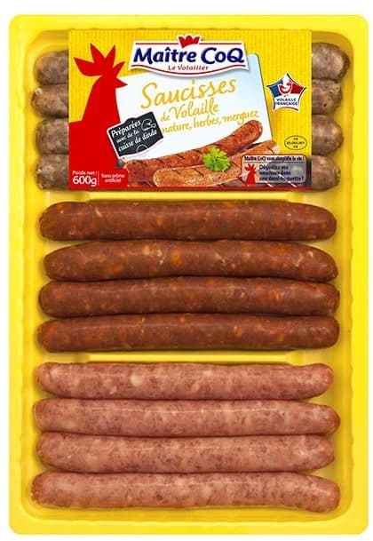 Maître CoQ Assortiment de saucisses de volaille packshot