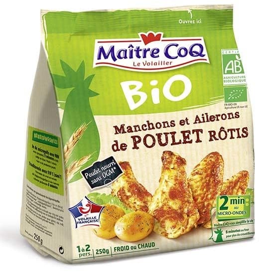 Maître CoQ Manchons et ailerons de poulet rôti bio packshot