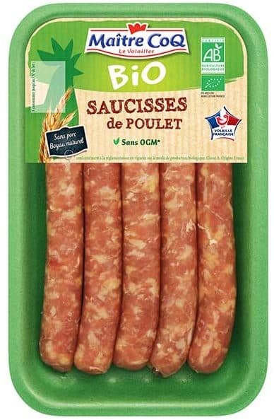 Maître CoQ Saucisses de poulet Bio packshot