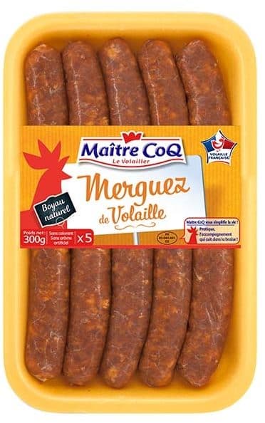 Maître CoQ Merguez de volaille x5 packshot