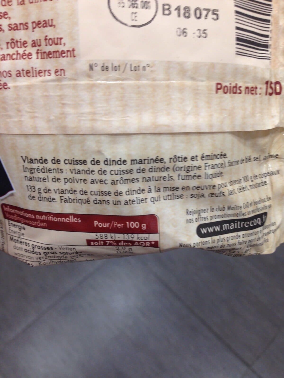 Maître CoQ Copeaux de dinde fumées packshot