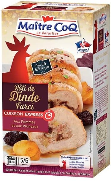 Maître CoQ Rôti de dinde farci pomme pruneaux packshot