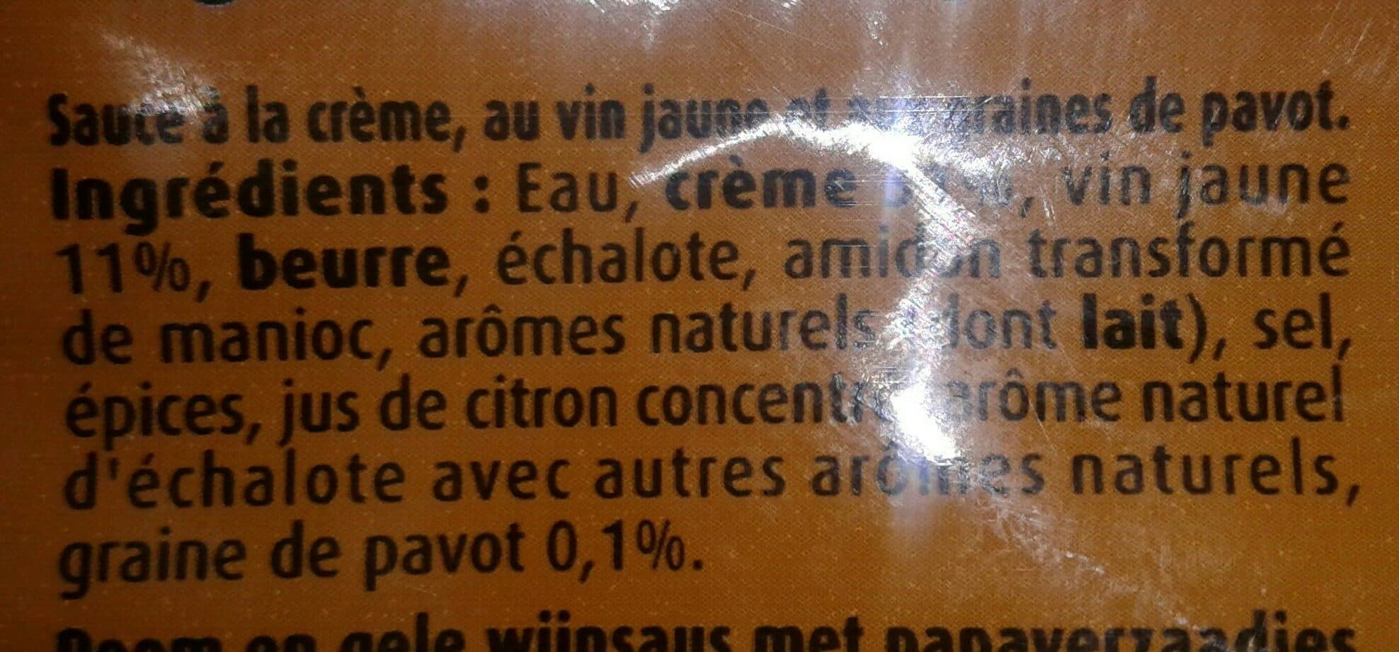 Maître CoQ Sauce vin jaune crème et pavot packshot