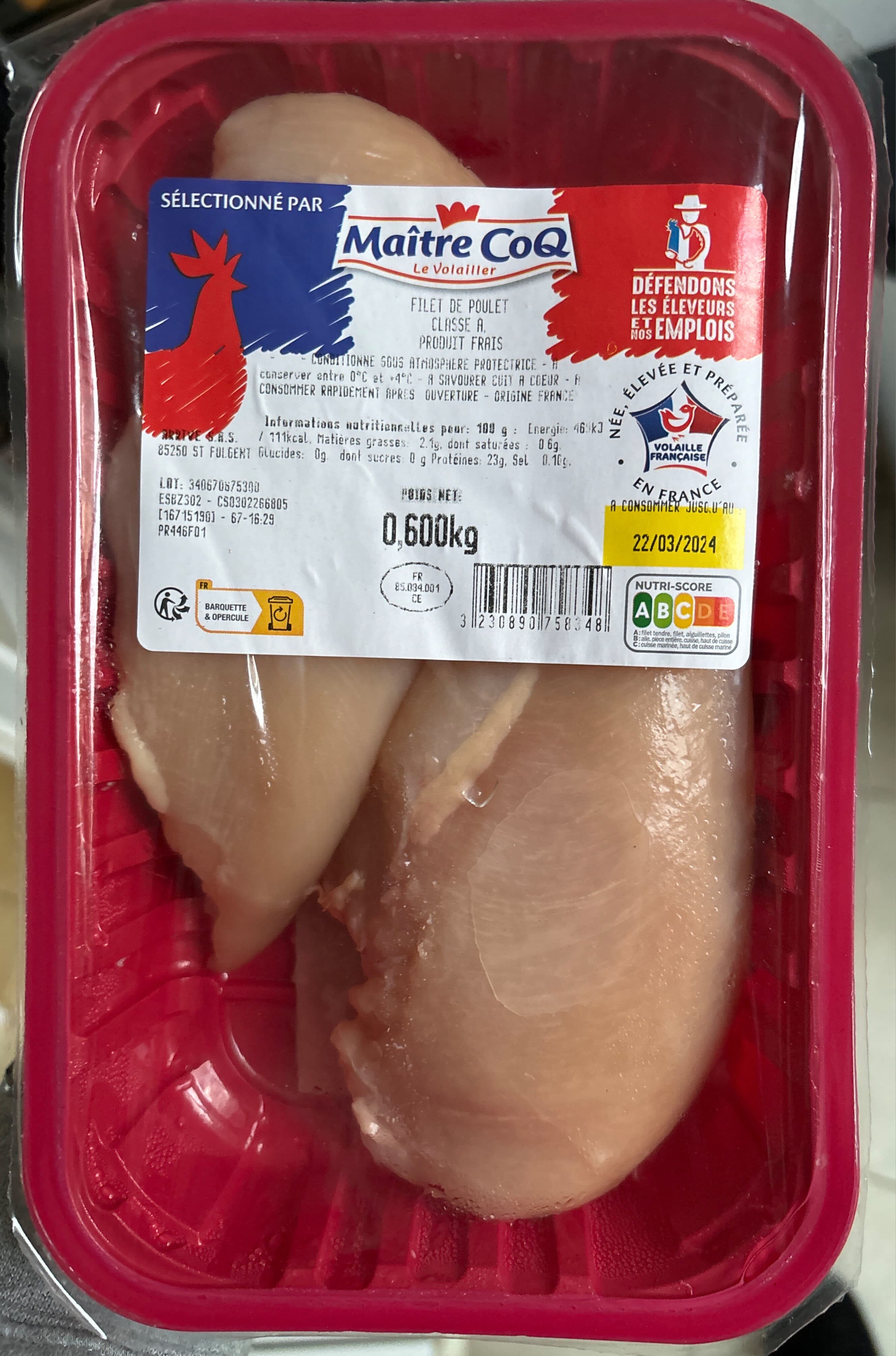 Maître CoQ Filets poulet blanc packshot