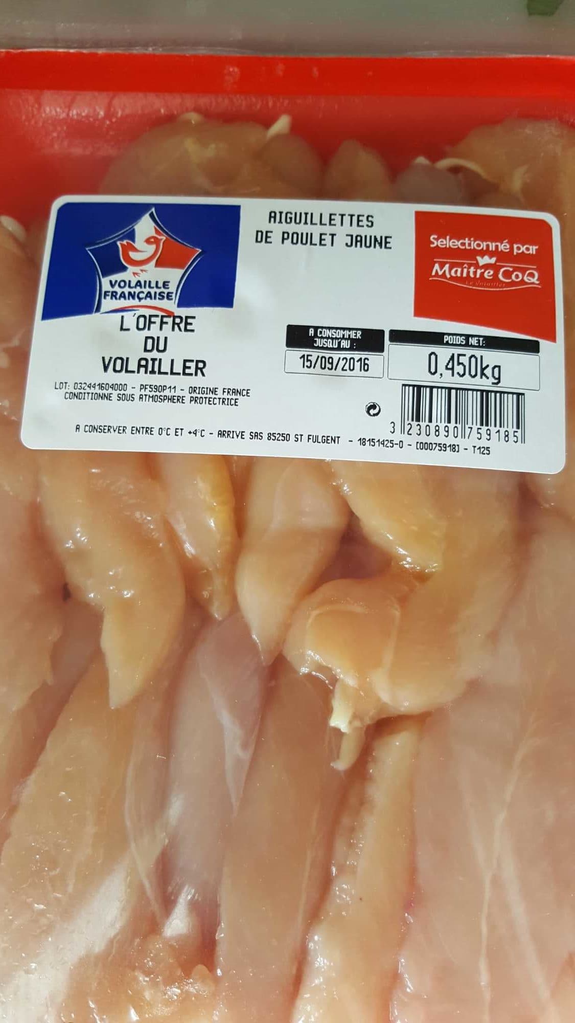 Maître CoQ Aiguillettes poulet Maitre coq Jaune packshot