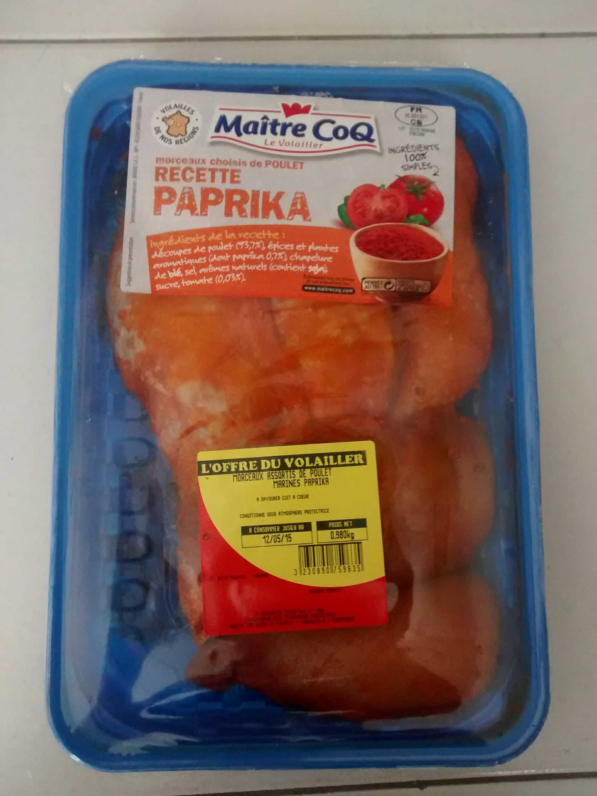 Maître CoQ Morceaux choisis de poulet recette paprika packshot