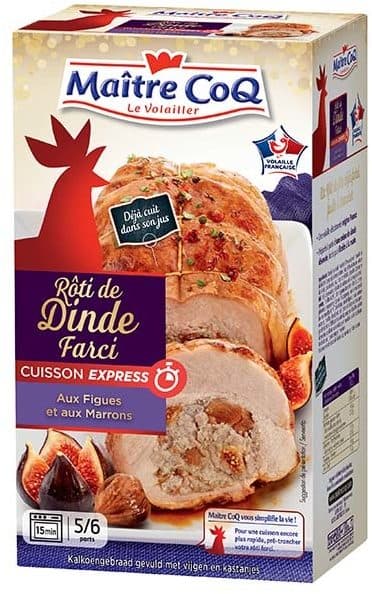 Maître CoQ Rôti de dinde farci aux figues et aux marrons packshot