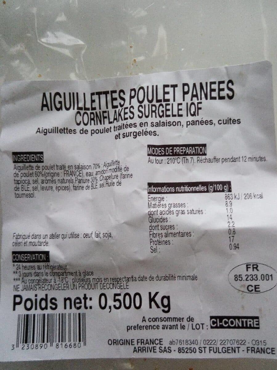 Arrive SAS Aiguillettes poulet panées cornflakes packshot