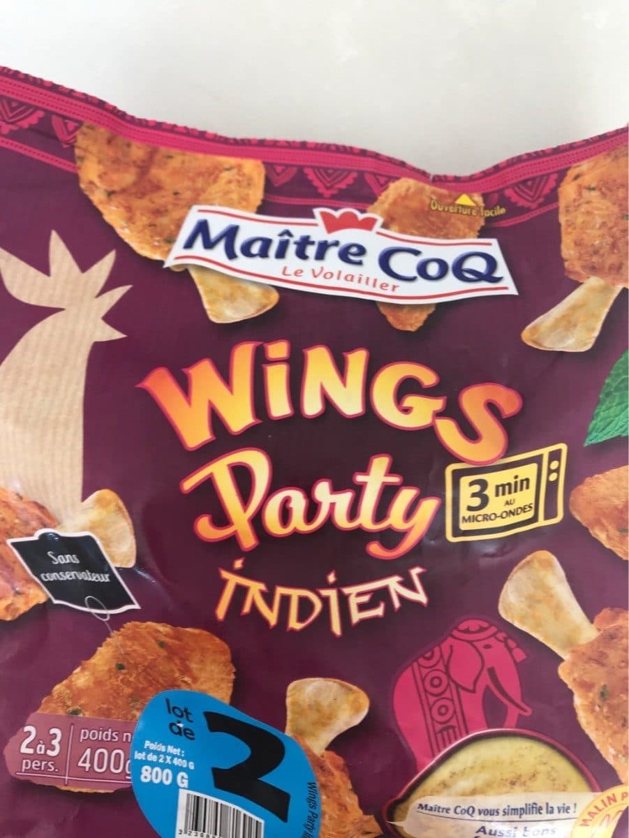 Maître CoQ Wings Party Indien packshot