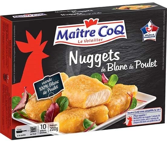 Maître CoQ Nuggets de blanc de poulet 200g étui packshot