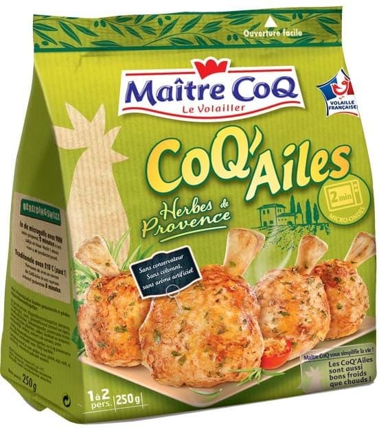 Maître CoQ Coq ailes herbes de provence packshot
