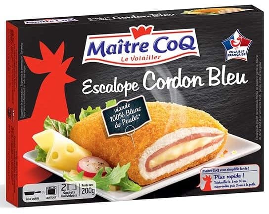 Maître CoQ Escalope cordon bleu 200g étui packshot