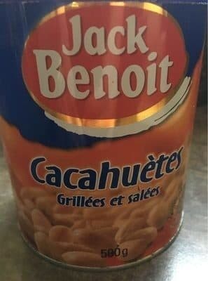 Jack benoit Cacahuètes, Boîte Fer De 500 Grammes, Marque Jack Benoit packshot