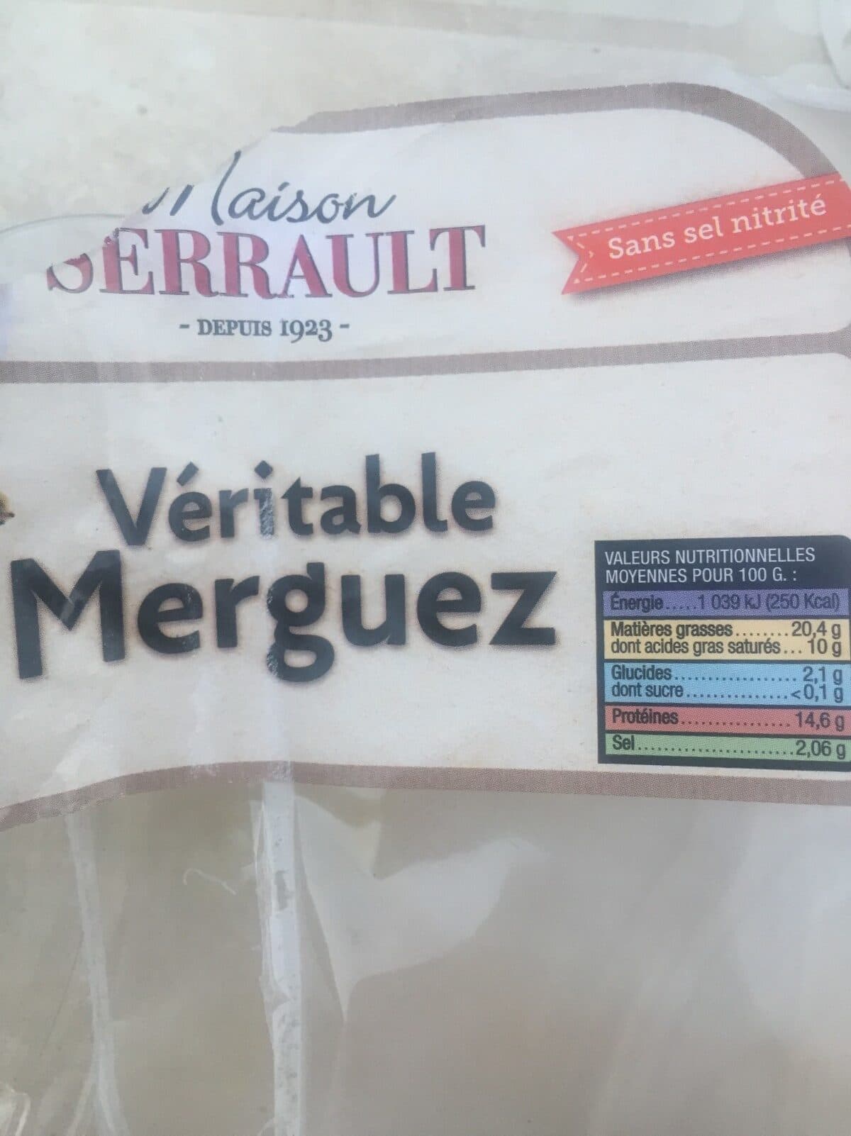 Open Food Facts Veritable merguez packshot