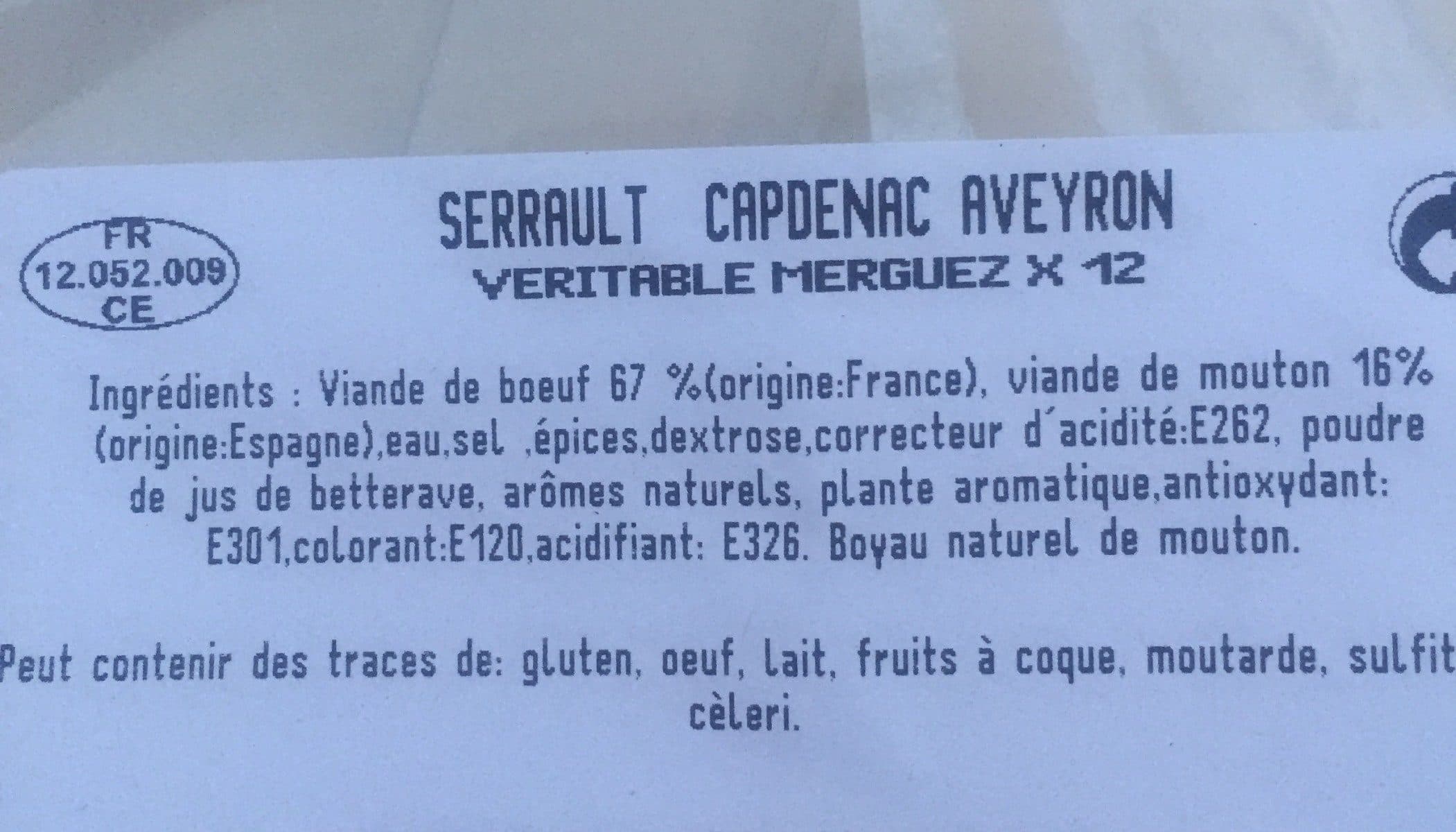 Open Food Facts Veritable merguez packshot
