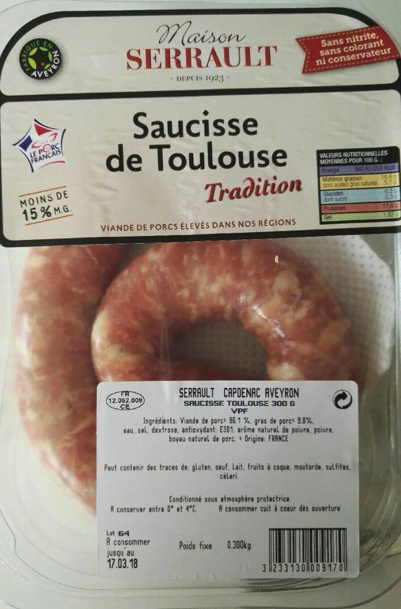Open Food Facts Saucisse de Toulouse packshot