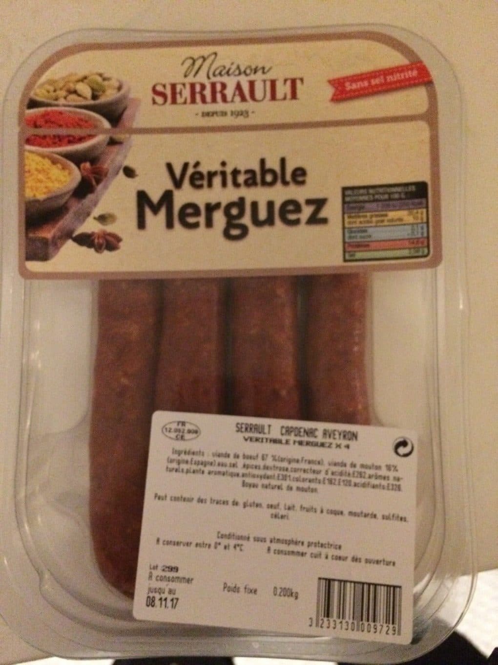 Maison Serrault Merguez packshot