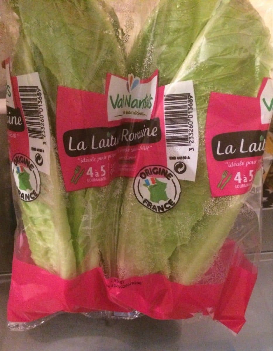 Open Food Facts Laitue romaine, catégorie 1, France, sachet 2 pièces packshot