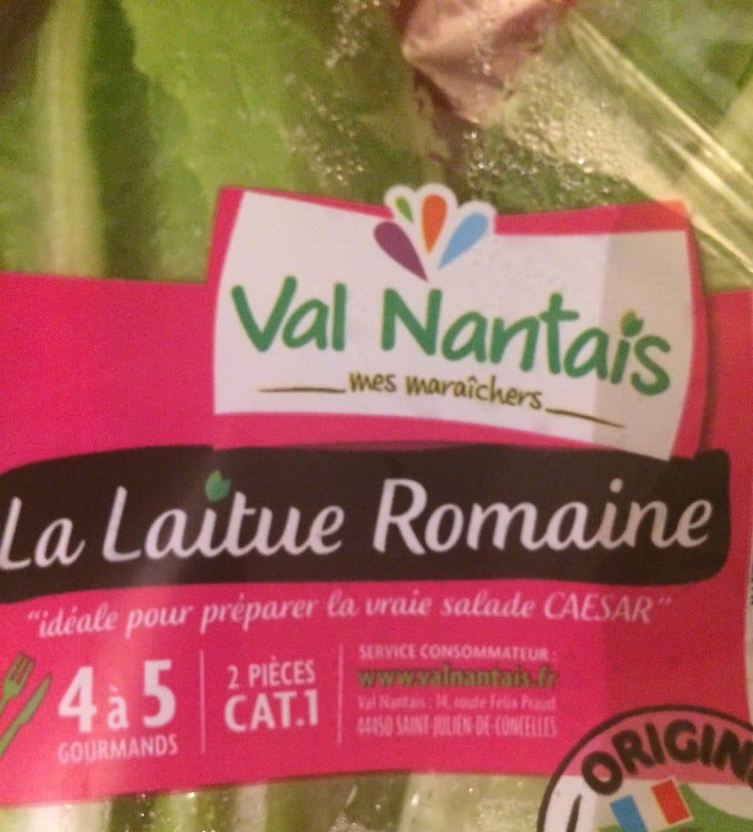 Open Food Facts Laitue romaine, catégorie 1, France, sachet 2 pièces packshot