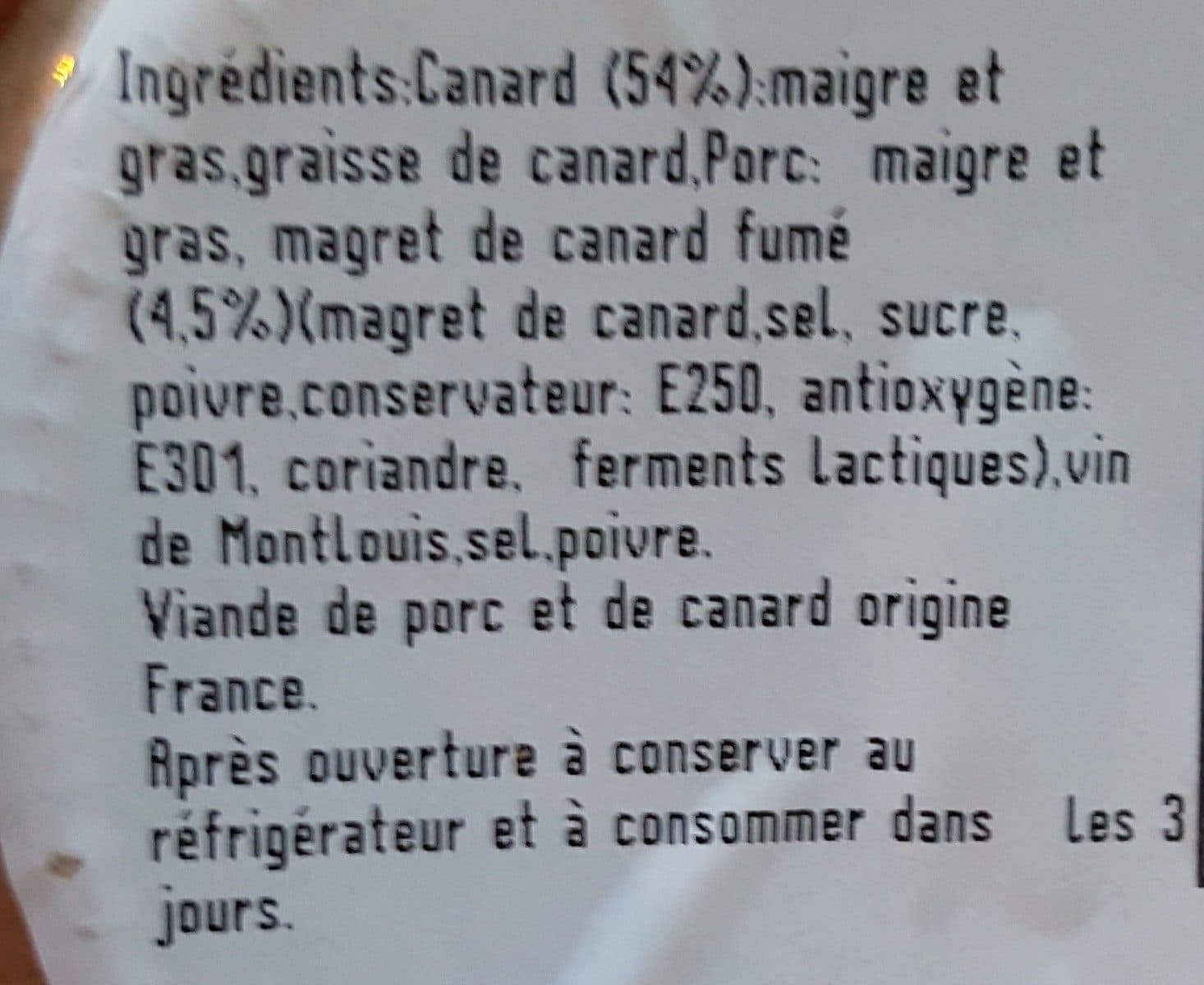 Open Food Facts Rillettes de Canard au magret packshot