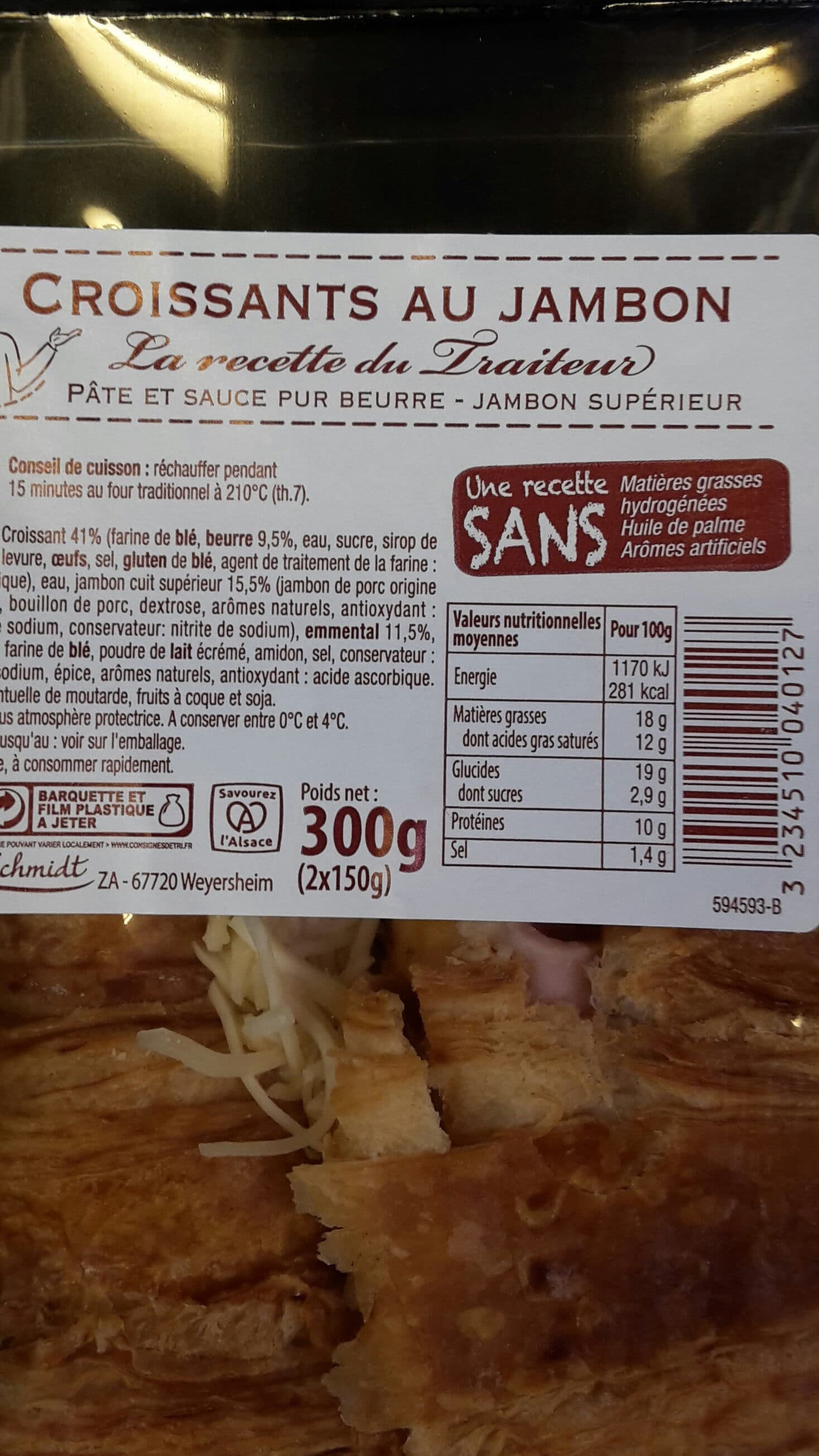Les créations de Pierre Croissants au jambon packshot
