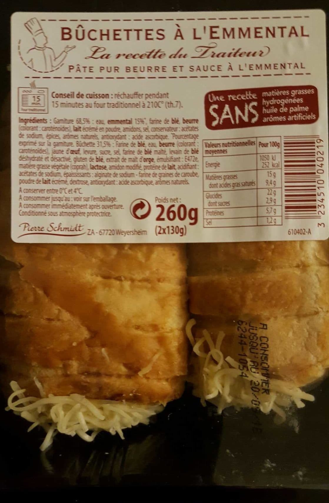 La Recette du Traiteur Buchettes à l'emmental packshot