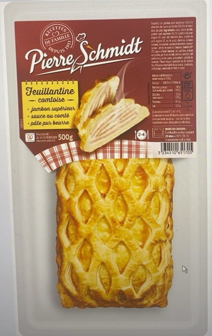 Pierre Schmidt Feuilletté au fromage et jambon packshot