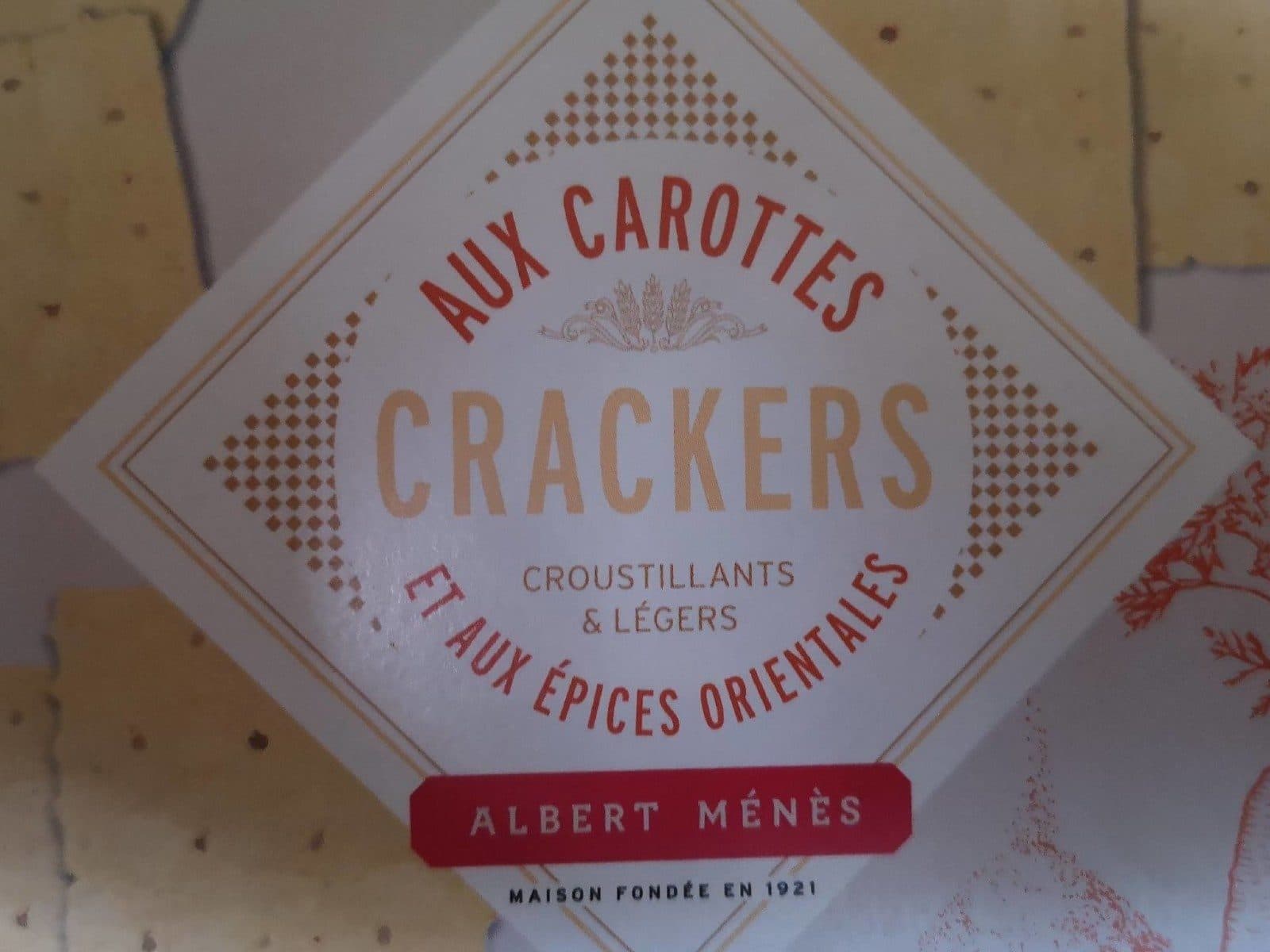 Albert Ménès Crackers aux carottes et aux épices orientales packshot