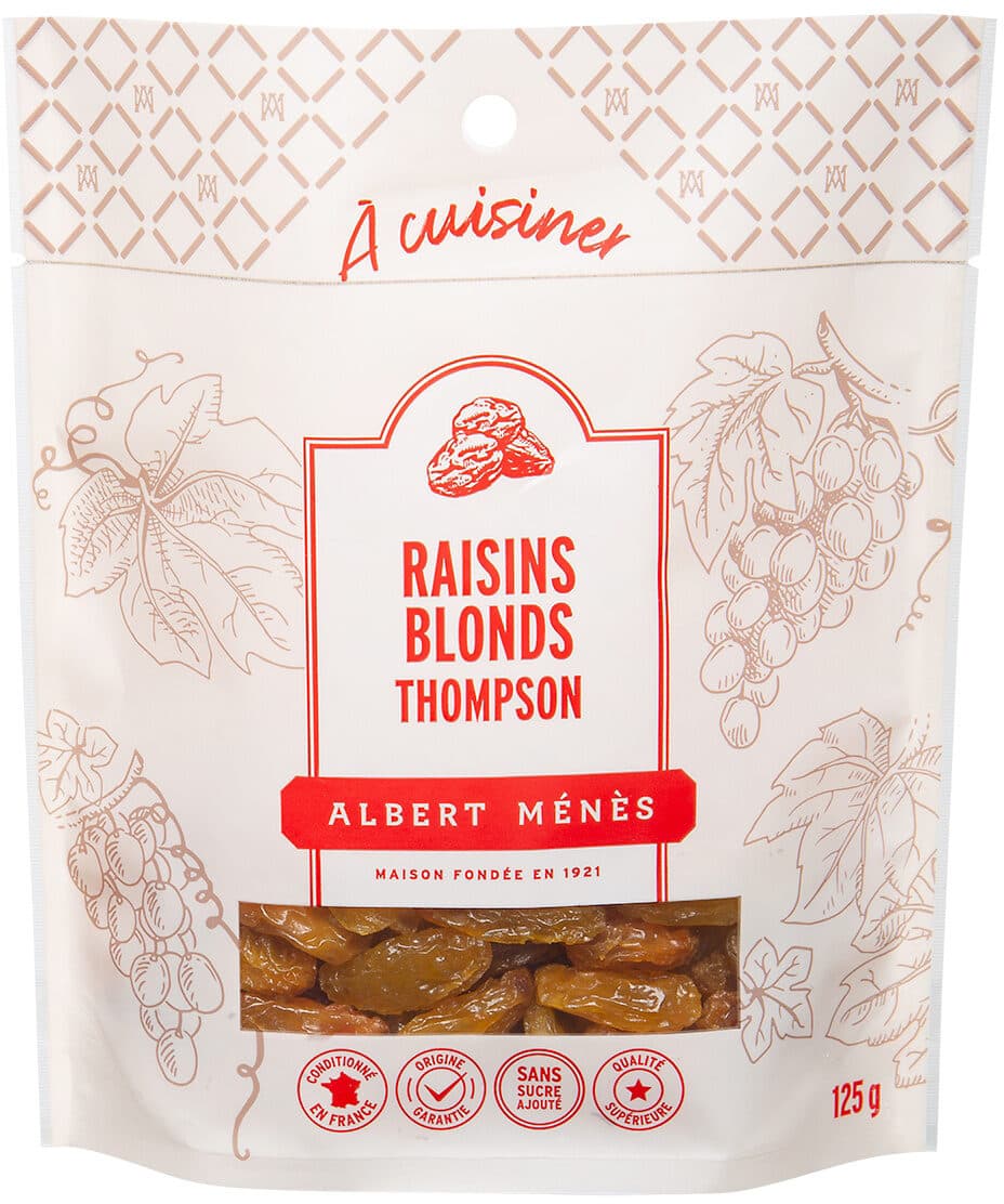 Albert menes Raisins Blonds Thompson packshot